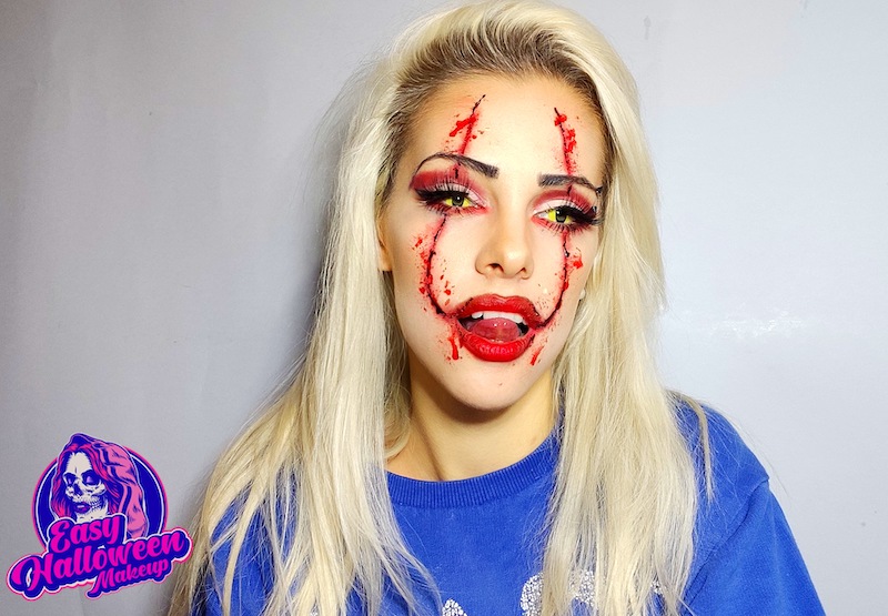Clown around with this Halloween makeup tutorial for two — perfect